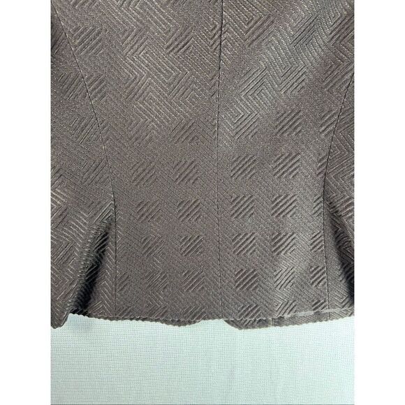 Talbots Dark Brown Queen Ann Jewel Neckline Blazer Wool Blend Preppy 10 - Picture 12 of 13